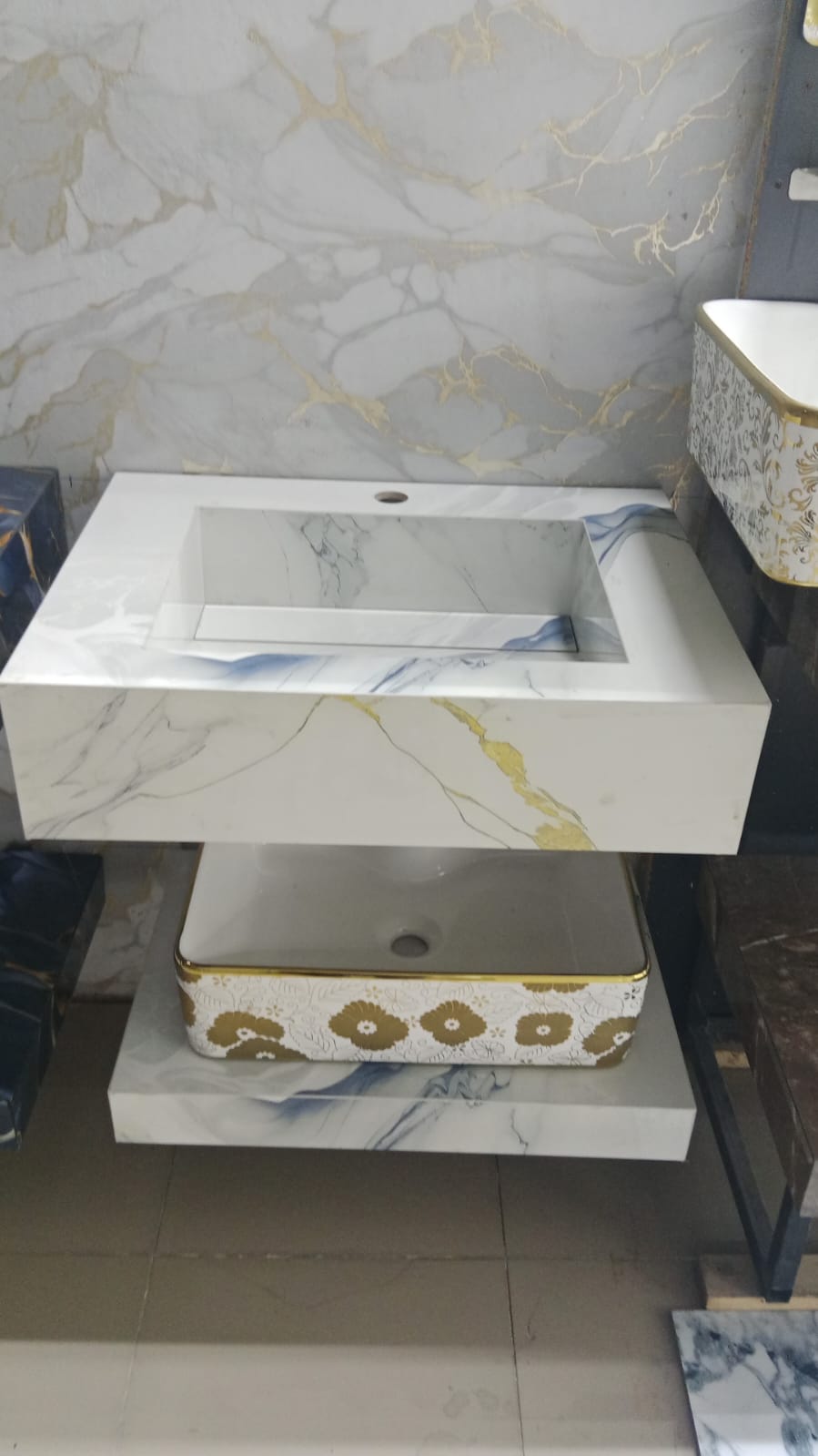 Royal Marble Wash Basin Cabinet - Image 3