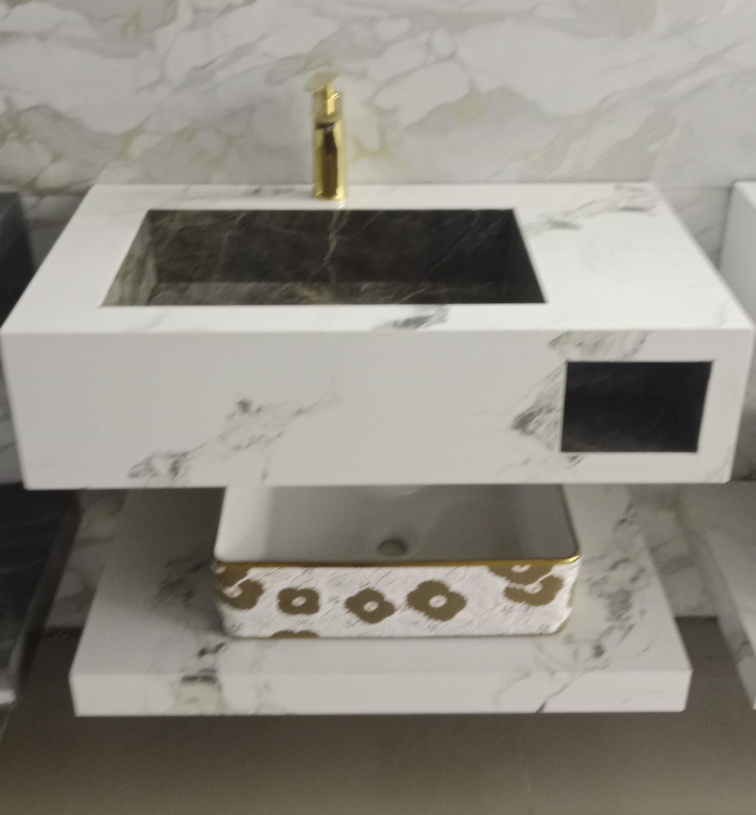 Royal Marble Wash Basin Cabinet